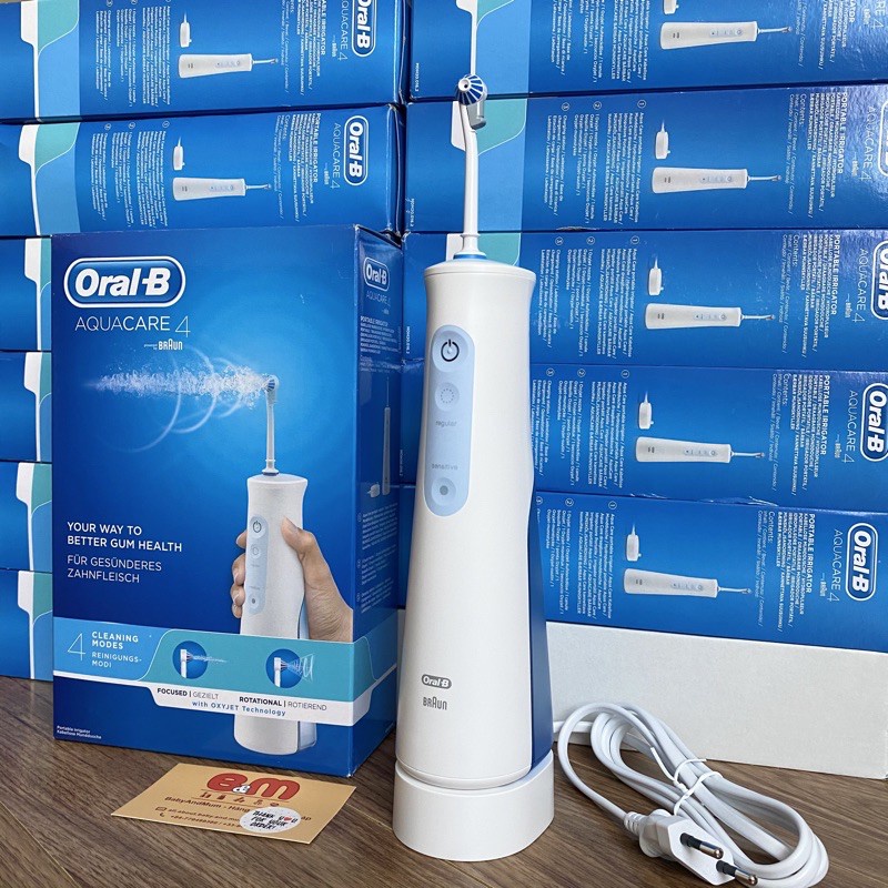 Tăm nước Oral-B Aquacare 4 không dây - Hàng chính hãng