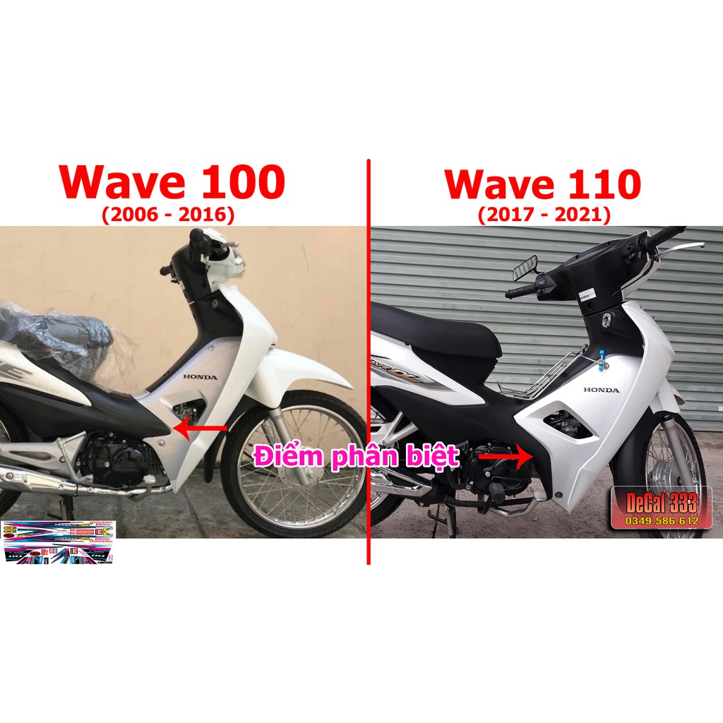 Tem Rời WAVE ALPHA 110 Mẫu Chữ S XANH NGỌC HỒNG 831236 (Tem 3 Lớp Chống Phai Màu)