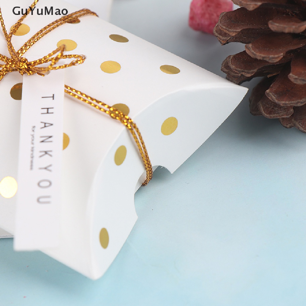 Bộ 10 Hộp Đựng Bánh Kẹo Hình Gối Dùng Làm Quà Tặng Sinh Nhật