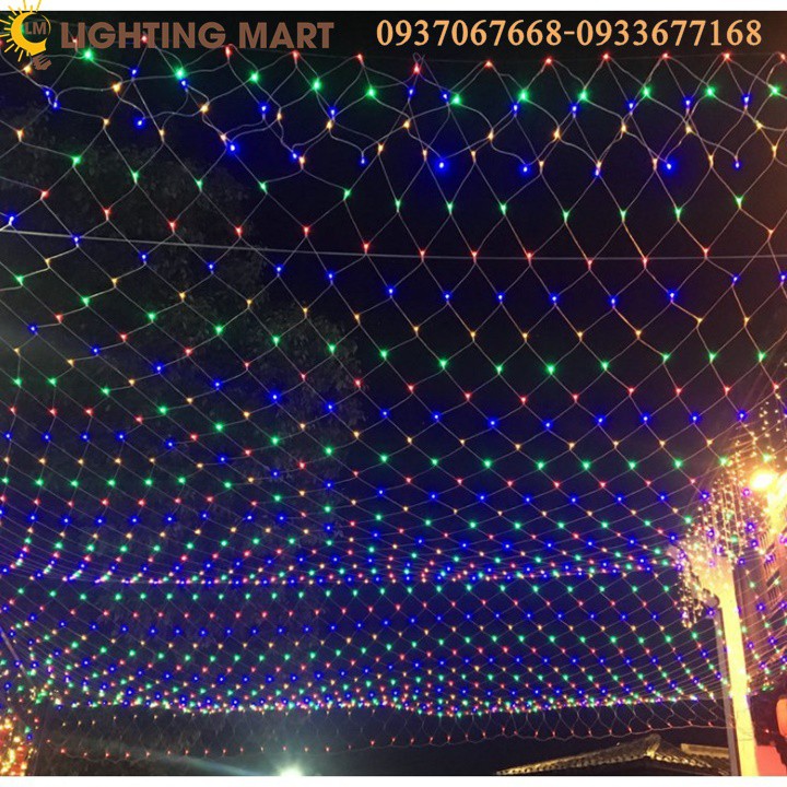 ĐÈN LED LƯỚI TRANG TRÍ 1.5M X1.5M CÓ ĐẦU NỐI TRANG TRÍ NGÀY LỄ TẾT
