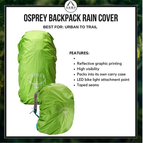 Áo mưa ba lô, túi trùm balo đi mưa Osprey, chất liệu vải dù chống nước, chống bụi, bảo vệ thumbnail