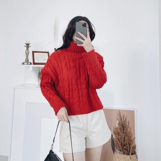Áo len thừng cổ lọ ( 614)