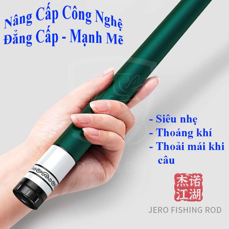 [TẶNG THÊM ĐỌT PHỤ ]Cần Câu Đơn , Cần Câu Tay JERO Ngọc Tỷ Ấn Vương 4H 5H 6H đủ size 3m6 - 6m3 cao cấp CC-13