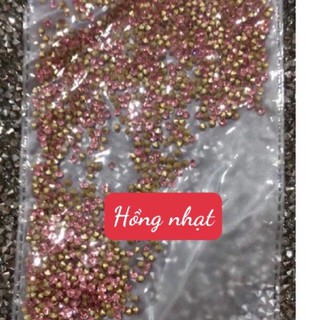Đá nail- chân nhọn Hồng( shop sẵn hàng có gần 20 màu có đủ seri đá)