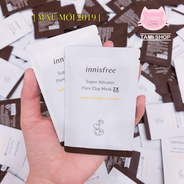 ( Mua 10 tặng 2 ) SAMPLE MẶT NẠ INNISFREE SUPER VOLCANIC PORE CLAY MASK 2X