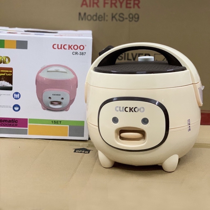 Nồi cơm điện cuckoo mini CR-387 hàn quốc dung tích 1L  kiểu dáng hình con lợn siêu đáng yêu bảo hành 12 tháng