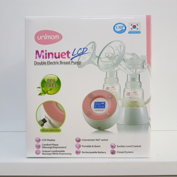 Máy Hút Sữa Unimom Minuet Pin Sạc, Màn Hình LCD