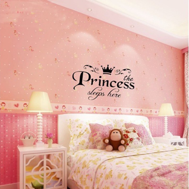 Decal dán tường Princess Sleeps Here