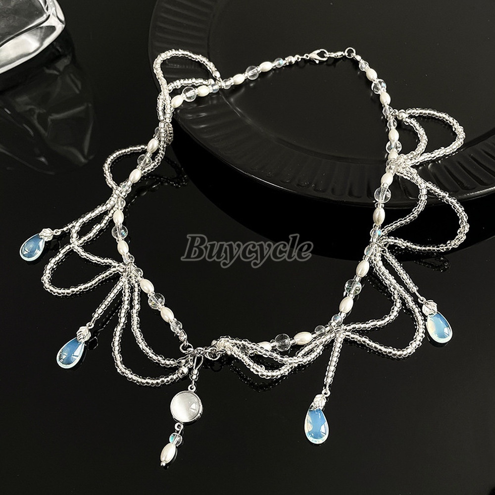 Vòng cổ đính ngọc trai giả thời trang xinh xắn sang trọng cho nữ