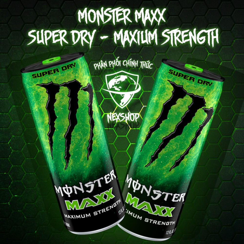 [Hàng Mới] Nước Tăng Lực Monster Maxx - Super Dry Maximum Strength 355ml Mỹ