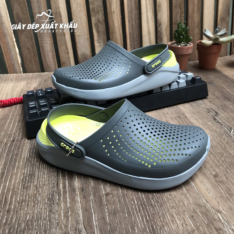 Dép Sục Cross Literide Màu Ghi Vàng | BigBuy360 - bigbuy360.vn