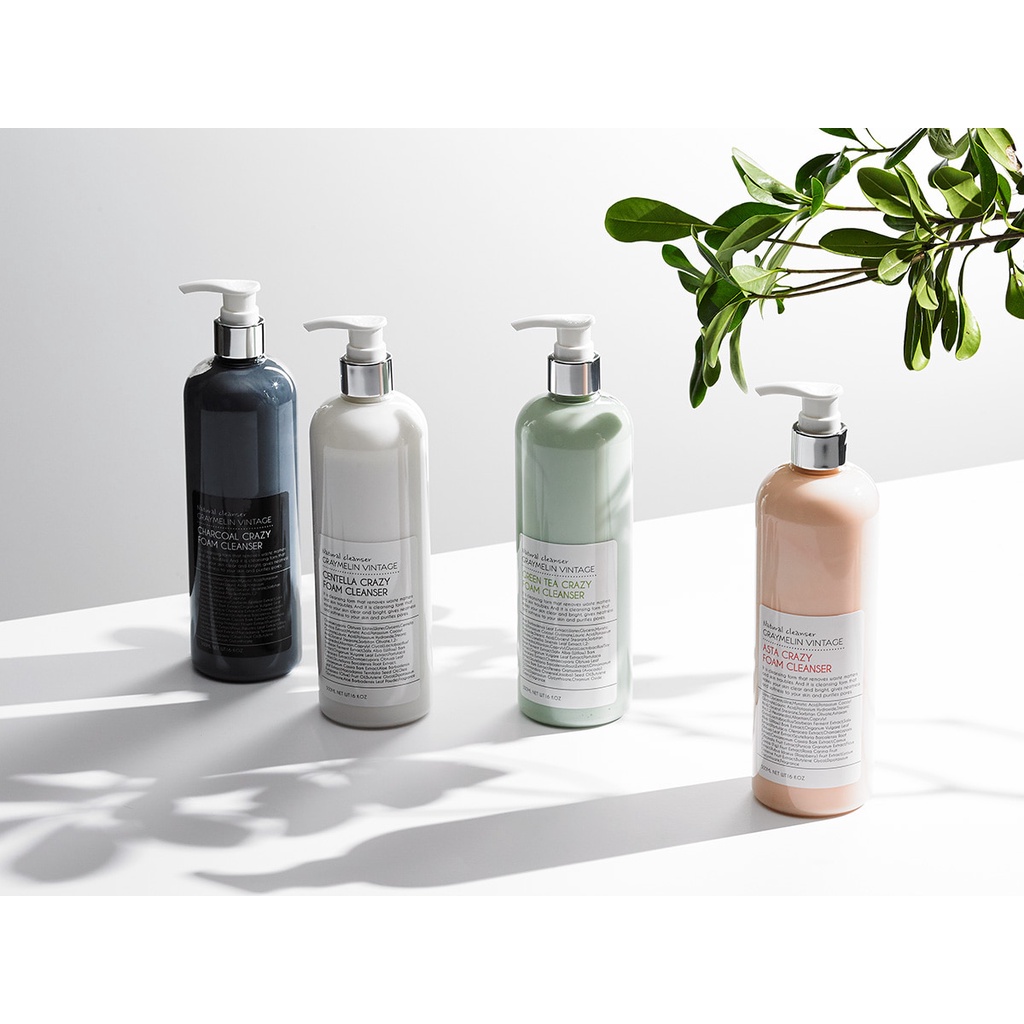 Sữa Rửa Mặt Tạo Bọt Chiết Suất Thiên NHiên Graymelin Crazy Foam Cleanser 500ml