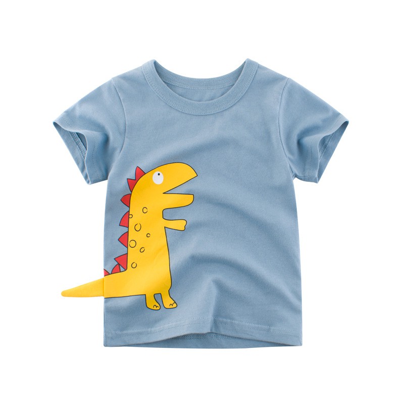 🔥🔥Ready Stock Children's Korean Fashion Dinosaur Creative Kids T-shirt Ins Photo Popular Models Boys Clothing🔥