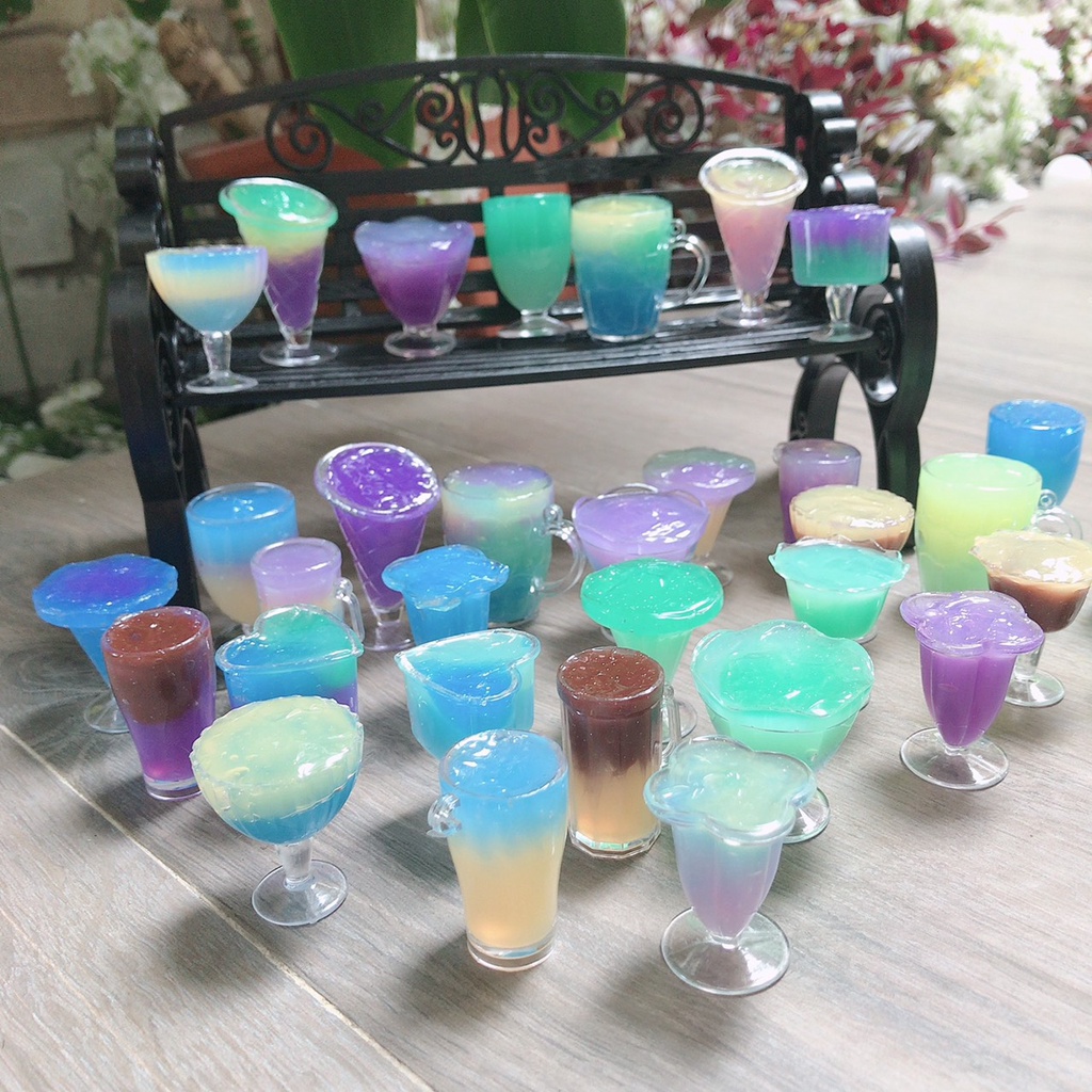 Ly cốc đồ chơi resin handmade tạo hình galaxy