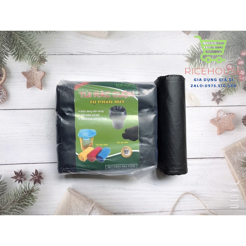 Túi rác tự phân hủy- Bao rác đen kích thước lớn 55*65cm