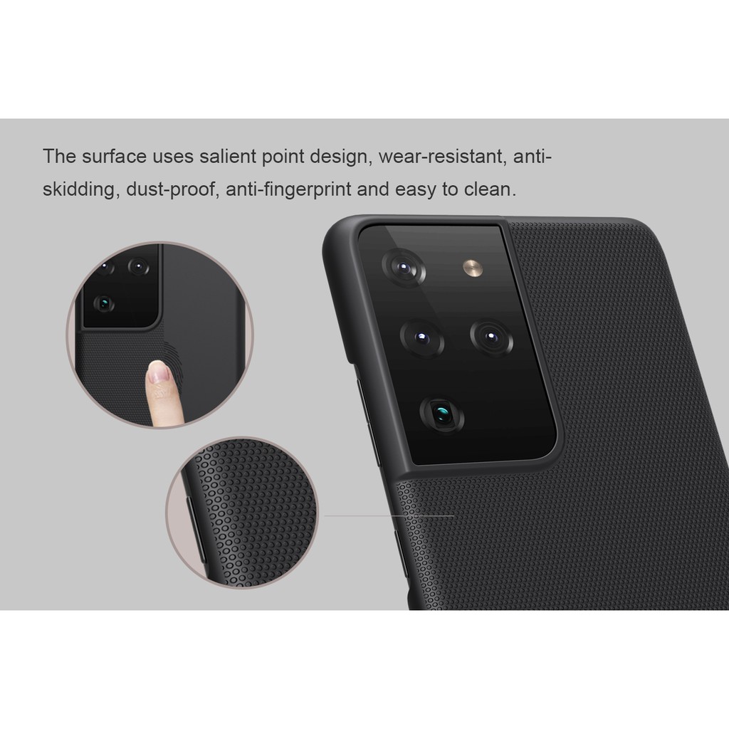 Ốp Lưng Samsung Galaxy S21 Ultra Hiệu Nillkin Dạng Sần Cứng Chính Hãng Hình Chụp Thật