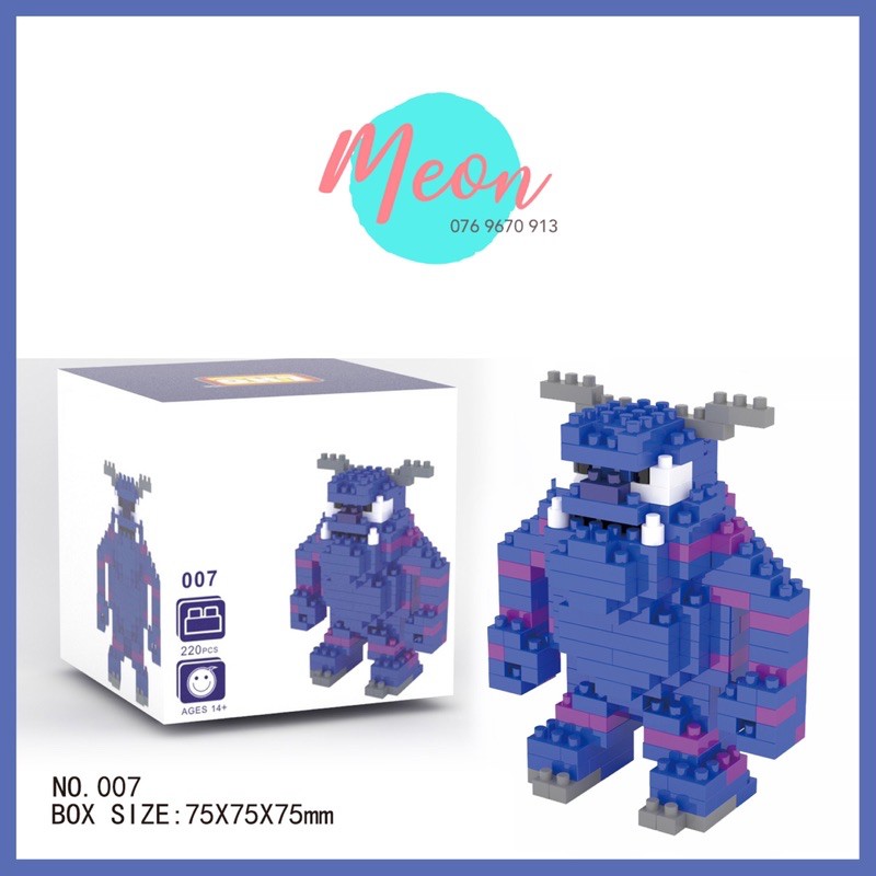 Xếp hình lego Jame Monster - Miniblock Jame Monster size S