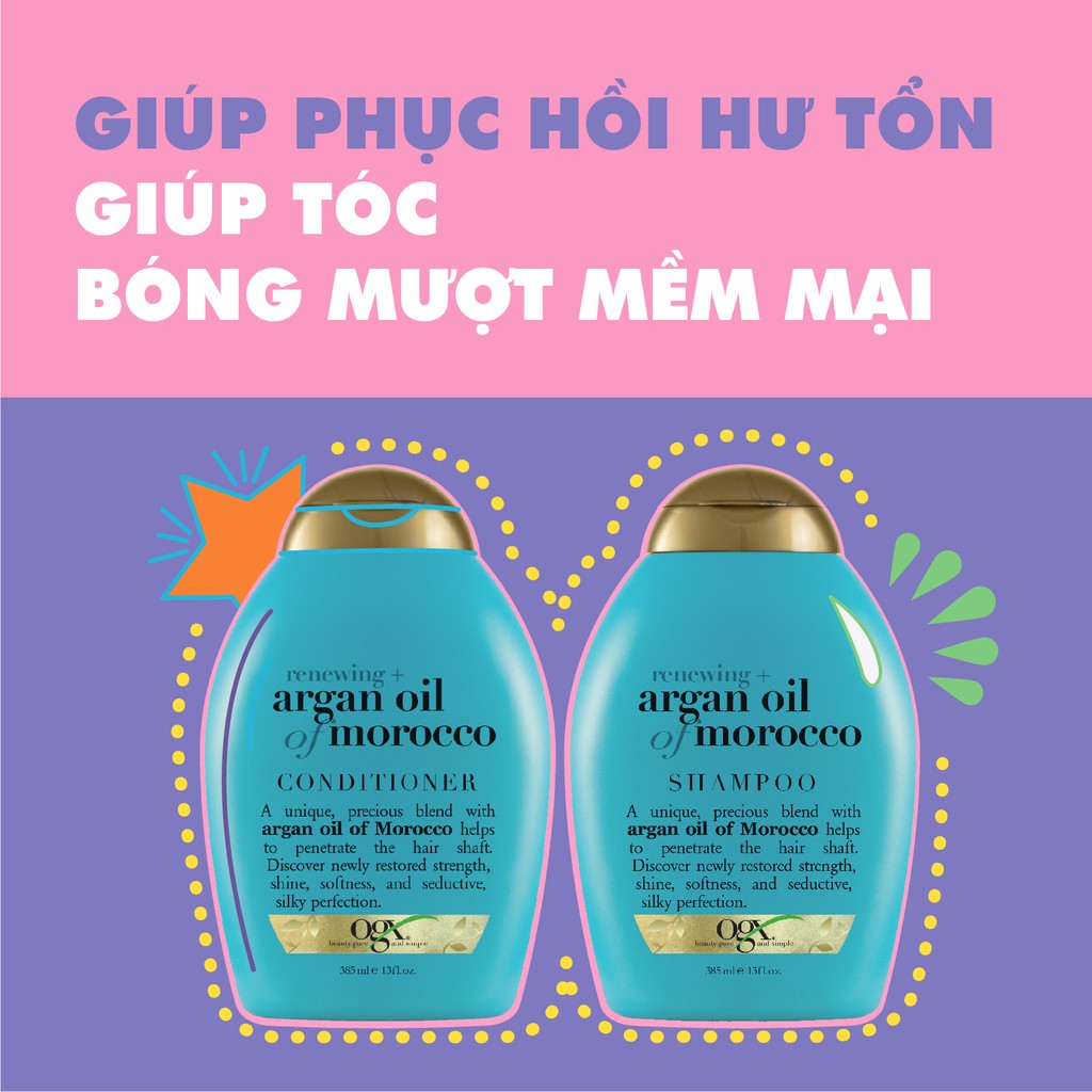 Bộ 2 Dầu gội đầu và dầu xả OGX Renewing Argan oil of Morocco 385ml 101035669