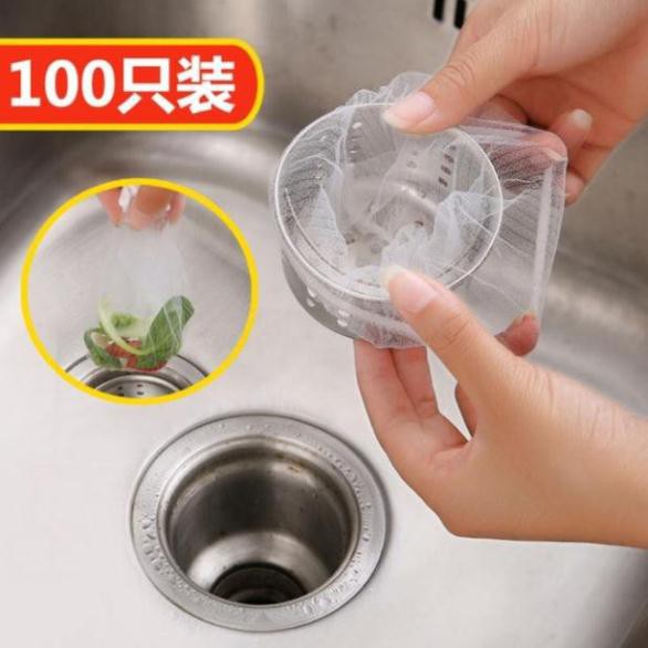 Túi lưới lọc bồn rửa chén 100cai