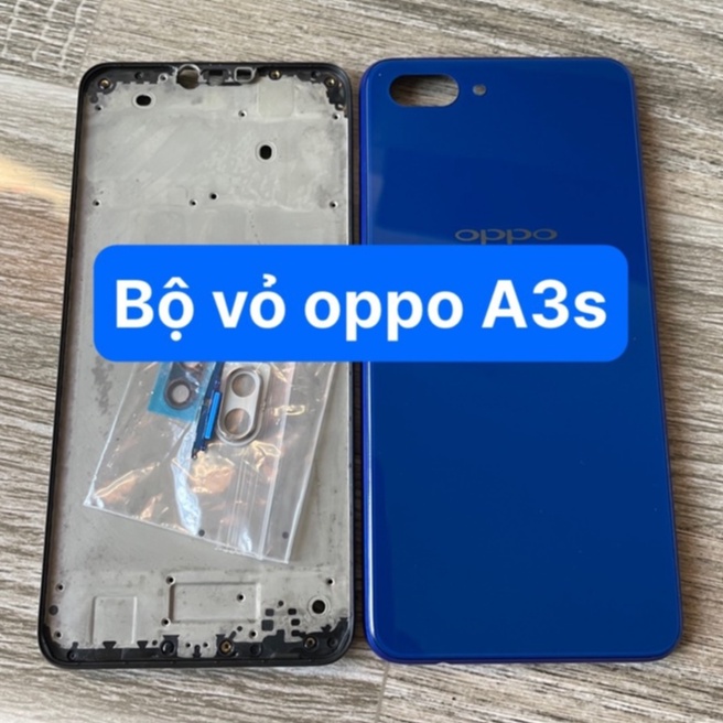 bộ xương vỏ oppo A3s bản có ý lỗ chọc sim phía dưới