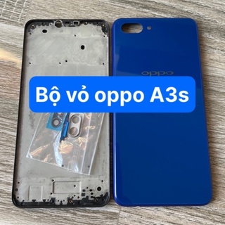 bộ xương vỏ oppo A3s 16G bản có lỗ chọc sim phía dưới