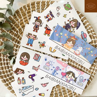 SET STICKER CUTE TRANG TRÍ DECOR 4 tờ/set