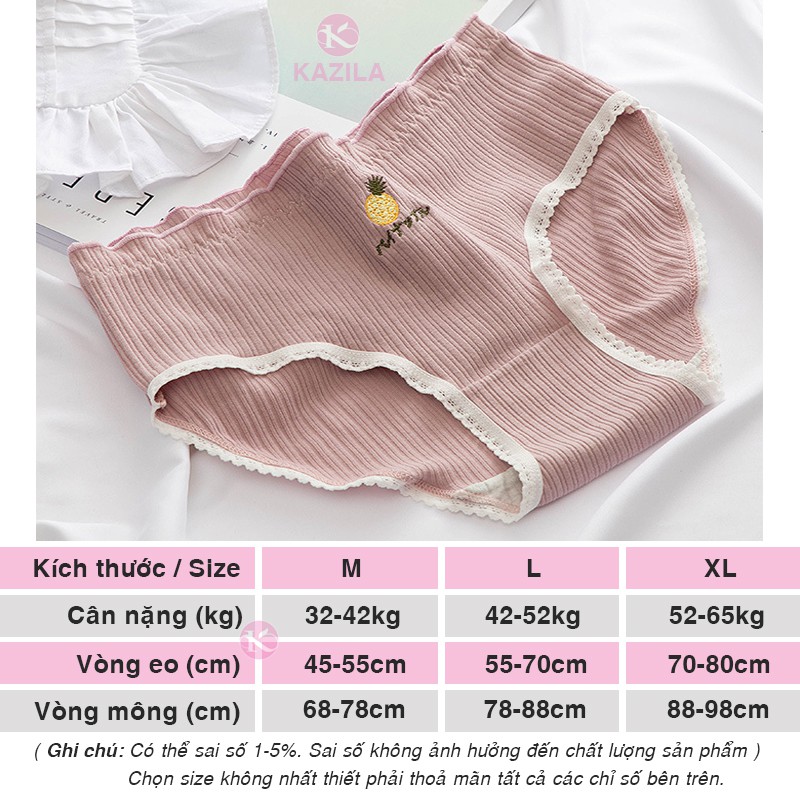 [Mã 12FASHIONSALE1 giảm 10K đơn 50K] Quần lót nữ hình trái cây dễ thương, quần lót cotton xuất Nhật Kazila QLH71 | BigBuy360 - bigbuy360.vn
