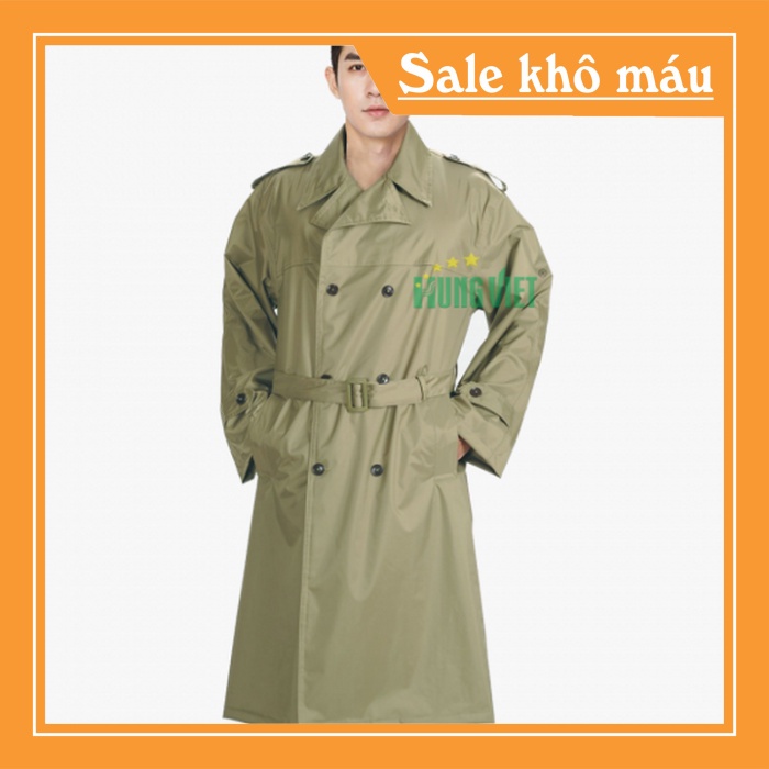 Áo Mưa Măng Tô Quân Đội Vải Dù Cao Cấp