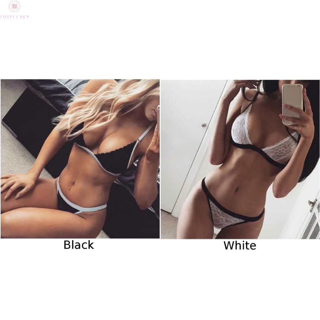 Bra+Thong Bandage Sexy Push Up Sport Underwear Lingerie Brief Thong Sets Nightwear Outfit Women Ladies Bra Set | BigBuy360 - bigbuy360.vn