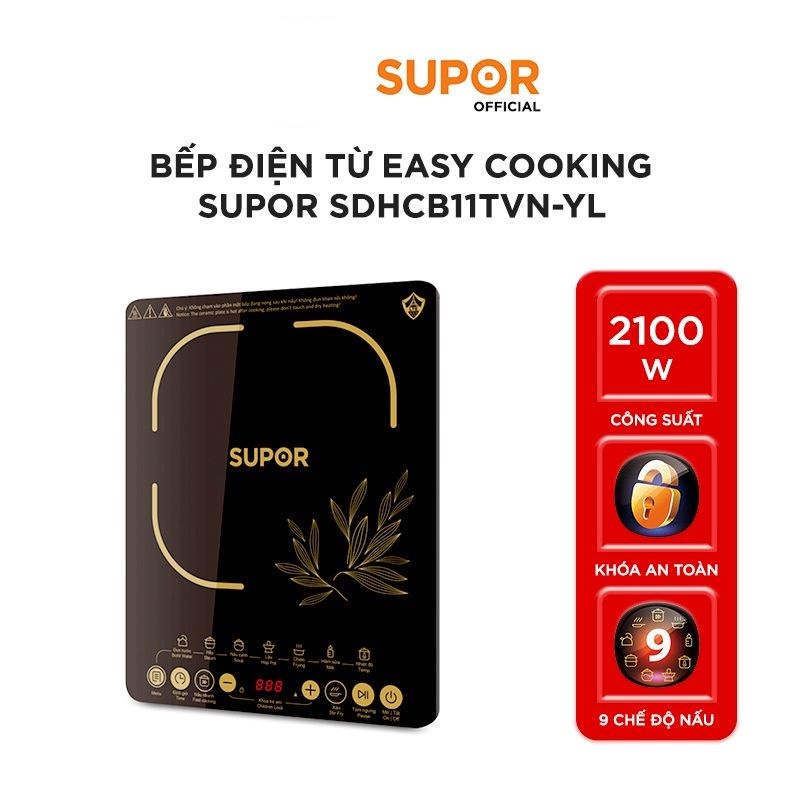 Bếp Điện Từ SUPOR SDHCB11TVN-GR-210, bếp lẩu điện SUPOR 2100W