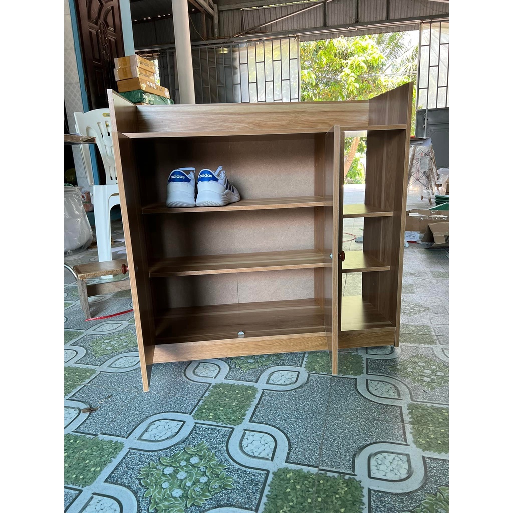 Kệ Tủ Gỗ Để Giày Dép 4 Ngăn Có Cánh