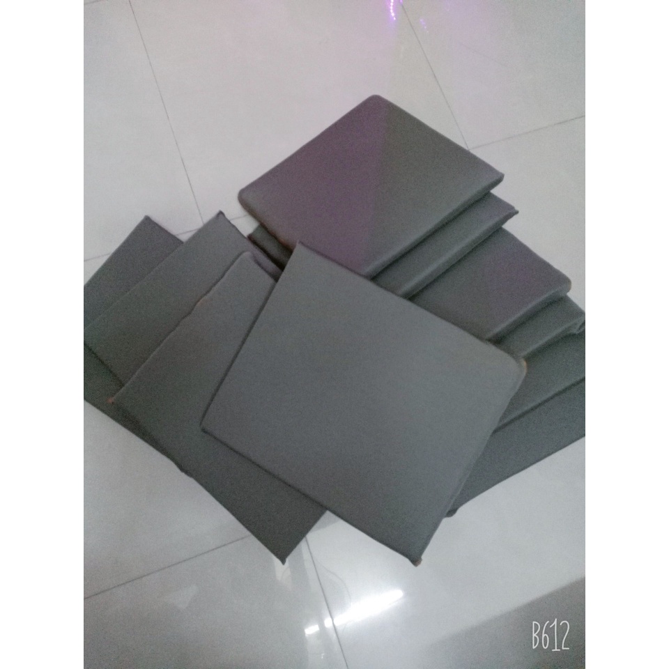 Nệm ngồi bệt Vuông 50x50 dày 4cm màu XÁM lót ghế , ngồi bệt siêu to , trang trọng nho nhã .....