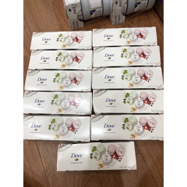 TẨY TẾ BÀO CHẾT DOVE MACCDAMIA SỮA GẠO, HẠT LỰU BƠ KIW LÔ HỘI