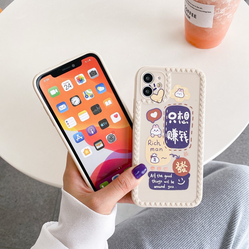 Ốp viển silicon hình trái tim iphone 6/6s/6 plus/6s plus/7/8/se 2020/7 plus/8 plus/X/Xs/Xs max/11/11 pro max