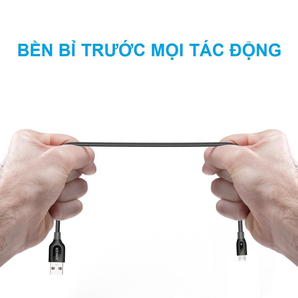 Cáp sạc ANKER Powerline Micro-USB Plus 0.9m A8142HA1