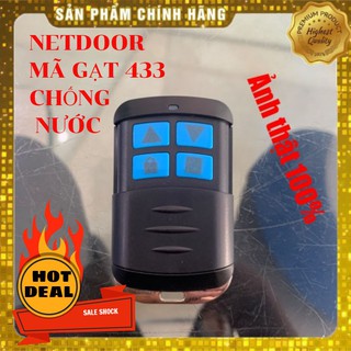 Remote mã 433 tay điều khiển cửa cuốn mã gạt chống nước chĩnh hãng NETDOOR