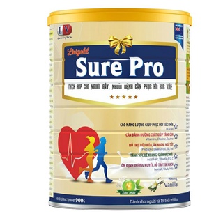 Sữa cho người ốm, người gầy, người già, người cần phục hồi sức khỏe sau bệnh, Livigold Sure PRO 900gr,
