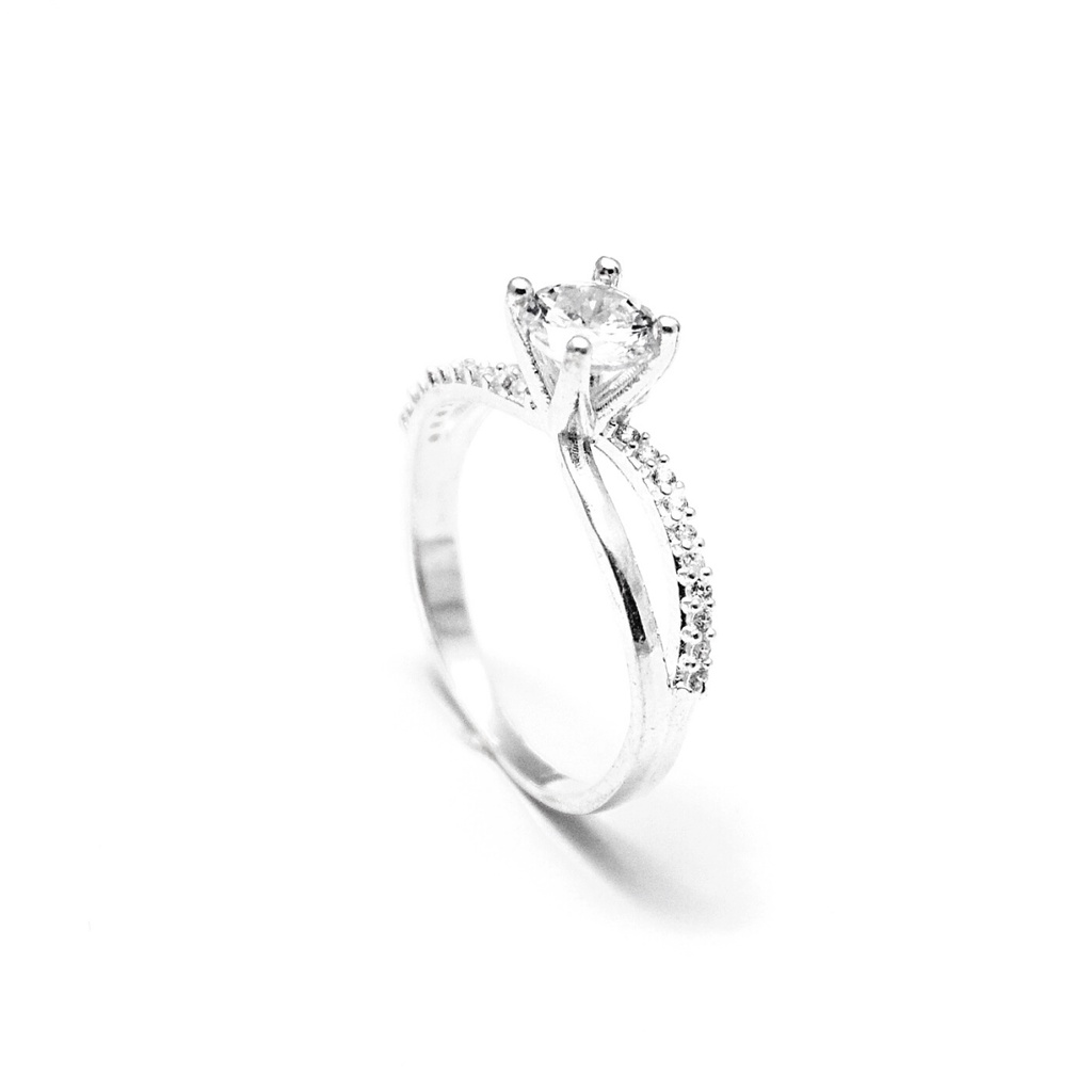 Nhẫn bạc ATJ9034 dành cho nữ đính đá thân chéo ANTA Jewelry