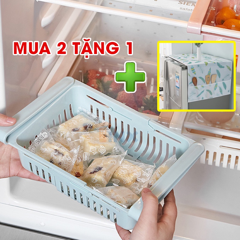 Khay đựng thực phẩm đa năng tiết kiệm không gian tủ lạnh, điều chỉnh kích thước size to