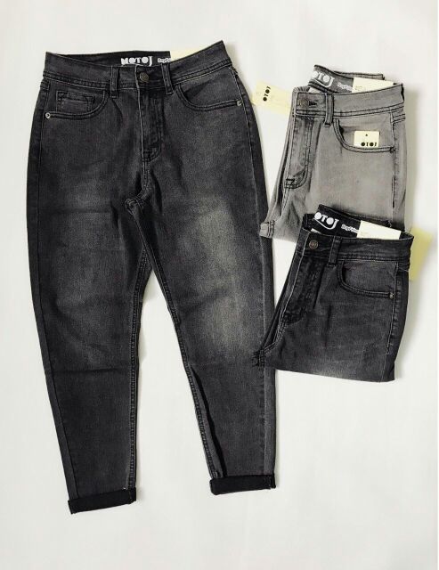 QUẦN JEANS Boyfriend MOTOJ. 3 Màu Xám
Quần Dài 9 Tấc
Đáy  Cao
. VỚI CHẤT LIỆU JEANS MỀM MẠI DỂ MẶC . CHUẨN Ở ĐÂY CHỨ  DA