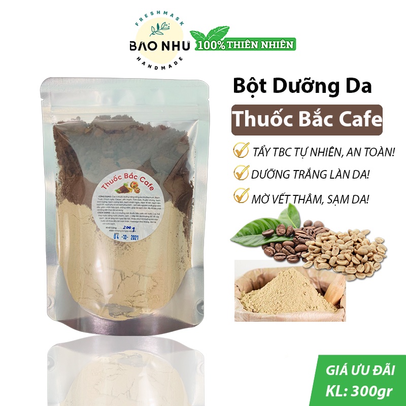 100gr Thuốc Bắc Cafe Handmade Tắm Trắng + Tẩy Da Chết