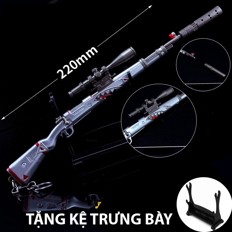 Mô hình Trưng bày Trang Trí - PUBG K98 SHARK BITE 22cm