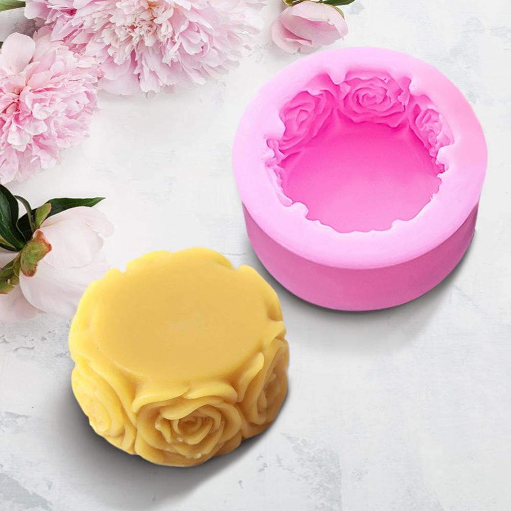Khuôn Silicone Tạo Hình Hoa Hồng Trang Trí Bánh DIY