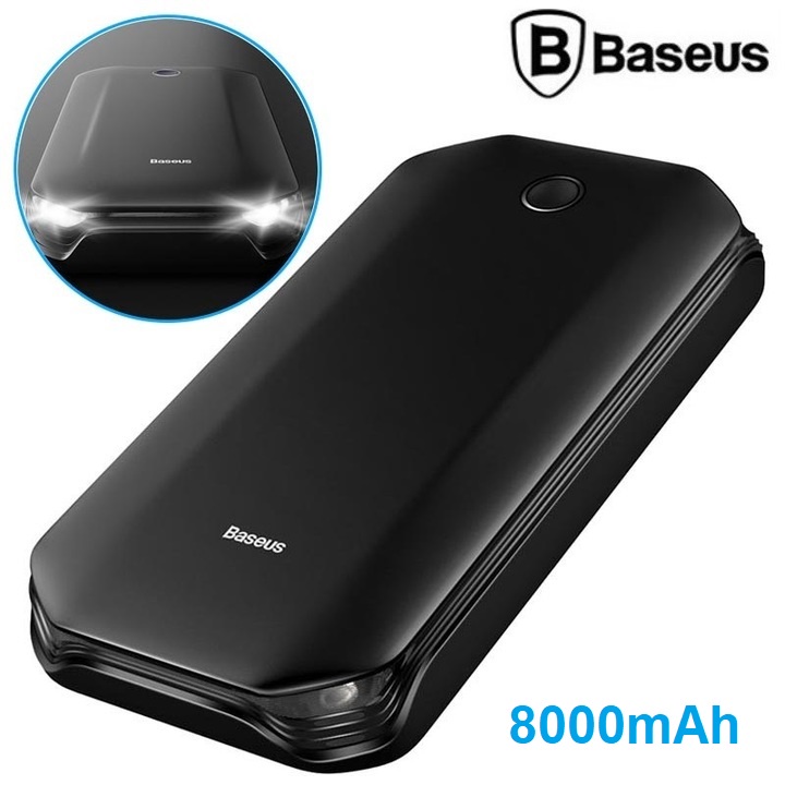Kích nổ ô tô kiêm pin sạc dự phòng Baseus CRJS01-01 8000mAh/ 3.7V / 29.6Wh - Điện áp khởi động: 12V