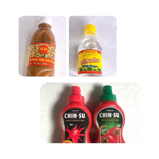 Tương ớt, Tương cà, Dấm, Tương, Xì dầu...