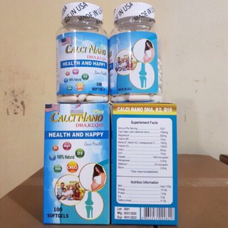 (hàng auth/2023) viên uống canxi nano 100 viên của mỹ