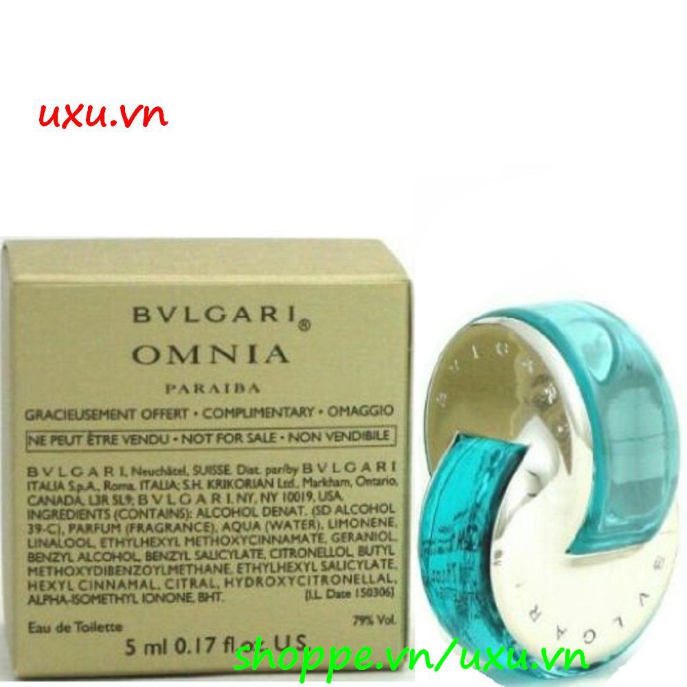 Nước Hoa Nữ 5Ml Bvlgari Omnia Paraiba Edt, Với uxu.vn Tất Cả Là Chính Hãng.