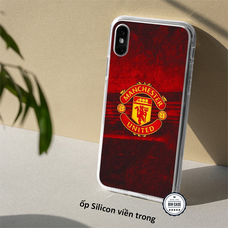 ⚽Ốp lưng logo MU Manchester Utd đẹp ⚽huy hiệu MU màu đỏ iphone 13 12 11 Pro Max 6s 6 7 8 Plus X Xr Xs Max BONGDA013