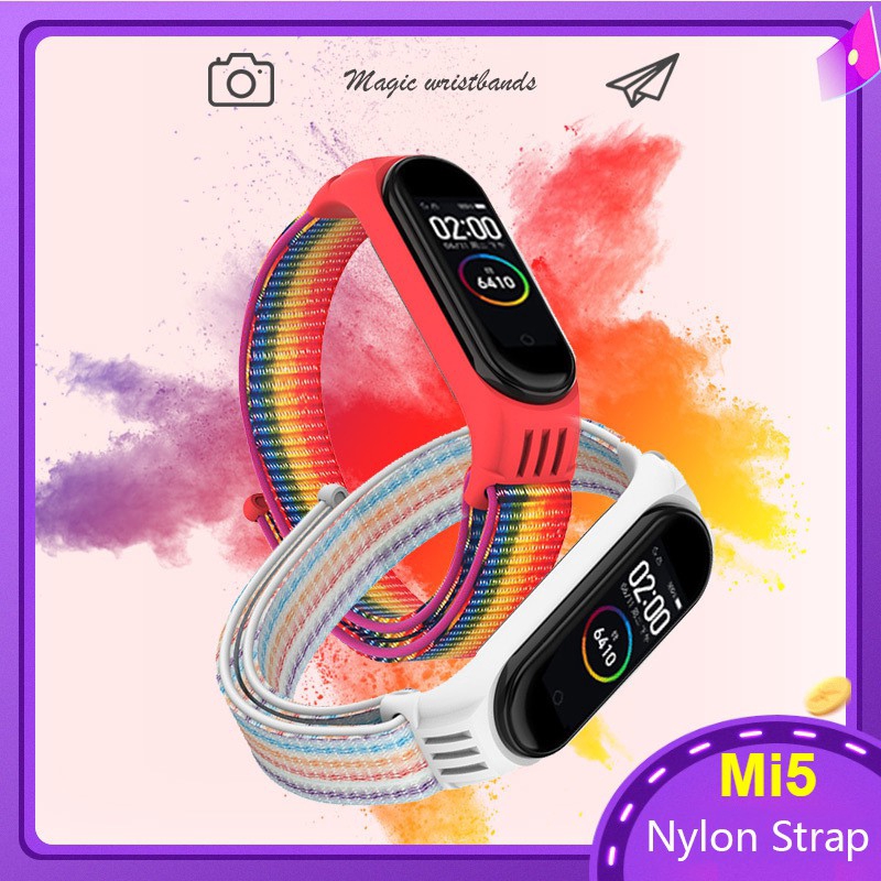 Dây Đeo Nylon Thay Thế Cho Đồng Hồ Thông Minh Xiaomi Mi Band 5 / Nfc