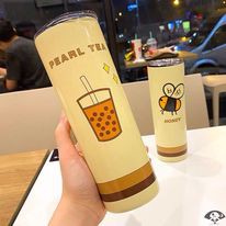 Bình giữ nhiệt inox an toàn dung tích 650ml, ly giữ nhiệt chống va đập họa tiết con ong siêu hot | BigBuy360 - bigbuy360.vn